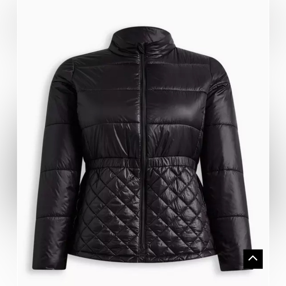 Torrid Black Quilted Jacket - Picture 4 of 5